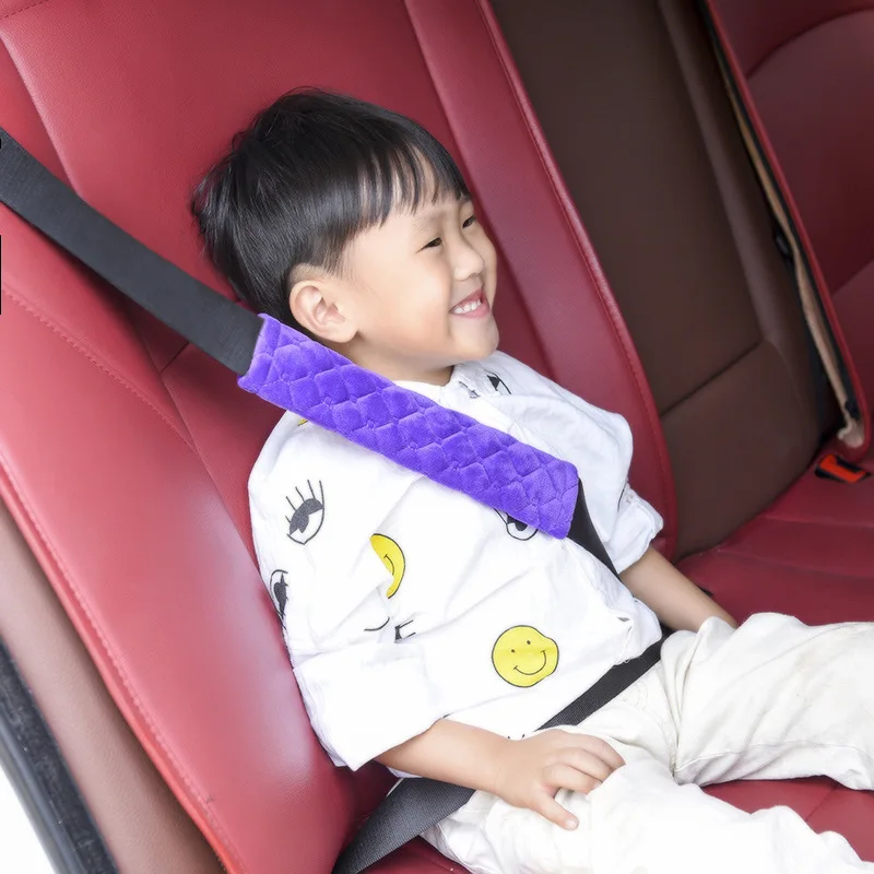 2Pcs Car Plush Fluffy Safety Seat Belt Cover Harness Shoulder Cushion Pad Proper