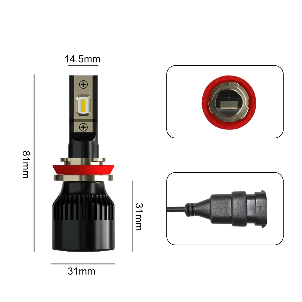 12V H4 Автомобильный светодиодный фонарь H7 светодиодный 12000lm 110W 6000K Лампа H1 H3 H8 H11 противотуманная фара без ошибок авто мотоцикл фары