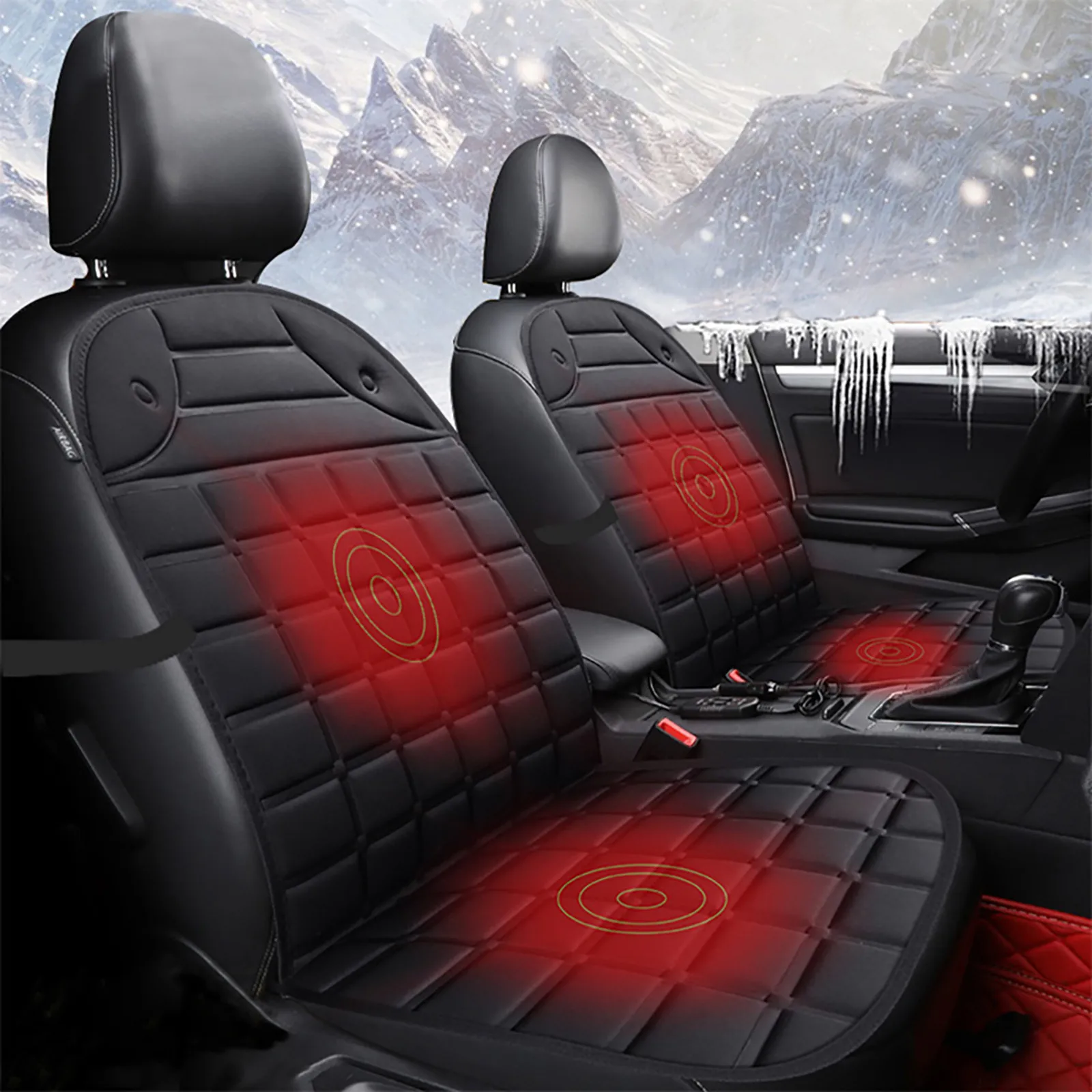 Tanie 12V Auto elektryczne podgrzewane siedzenie samochodu poduszki fotelik samochodowy poduszka elektryczna na zimę podgrzewane