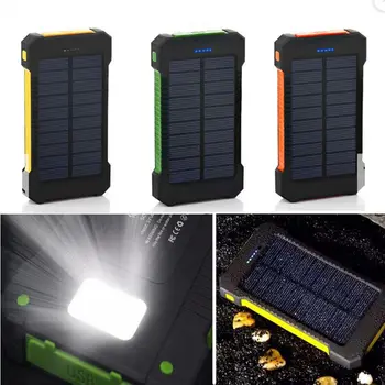 

LED Dual USB Ports Solar Panel Power Bank Case Concise and vogue style Charger DIY Kits Box For Samsung 18#820