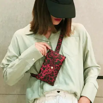 

Fashion Leopard Print Shoulder Messenger Handbags Women Waist Fanny Belt Packs PU Leather Crossbody Chest Bags Phone Money Pouch