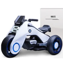 Детский Электрический мотоцикл двойной привод трицикл перезаряжаемая езда на игрушечном автомобиле motos electronas