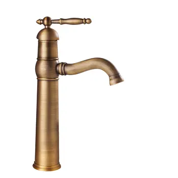 

Madica Bathroom Antique Bronze brass Faucet Tall Vessel Sink Faucets Mixer Hot and Cold Water Tap Antique Bronze Finished