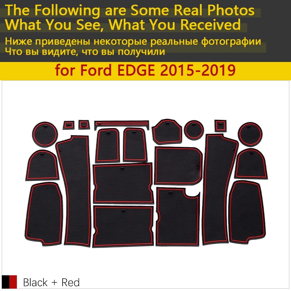 Противоскользящий резиновый коврик для двери для Ford EDGE Endura второго поколения~, автомобильные аксессуары, коврик для телефона