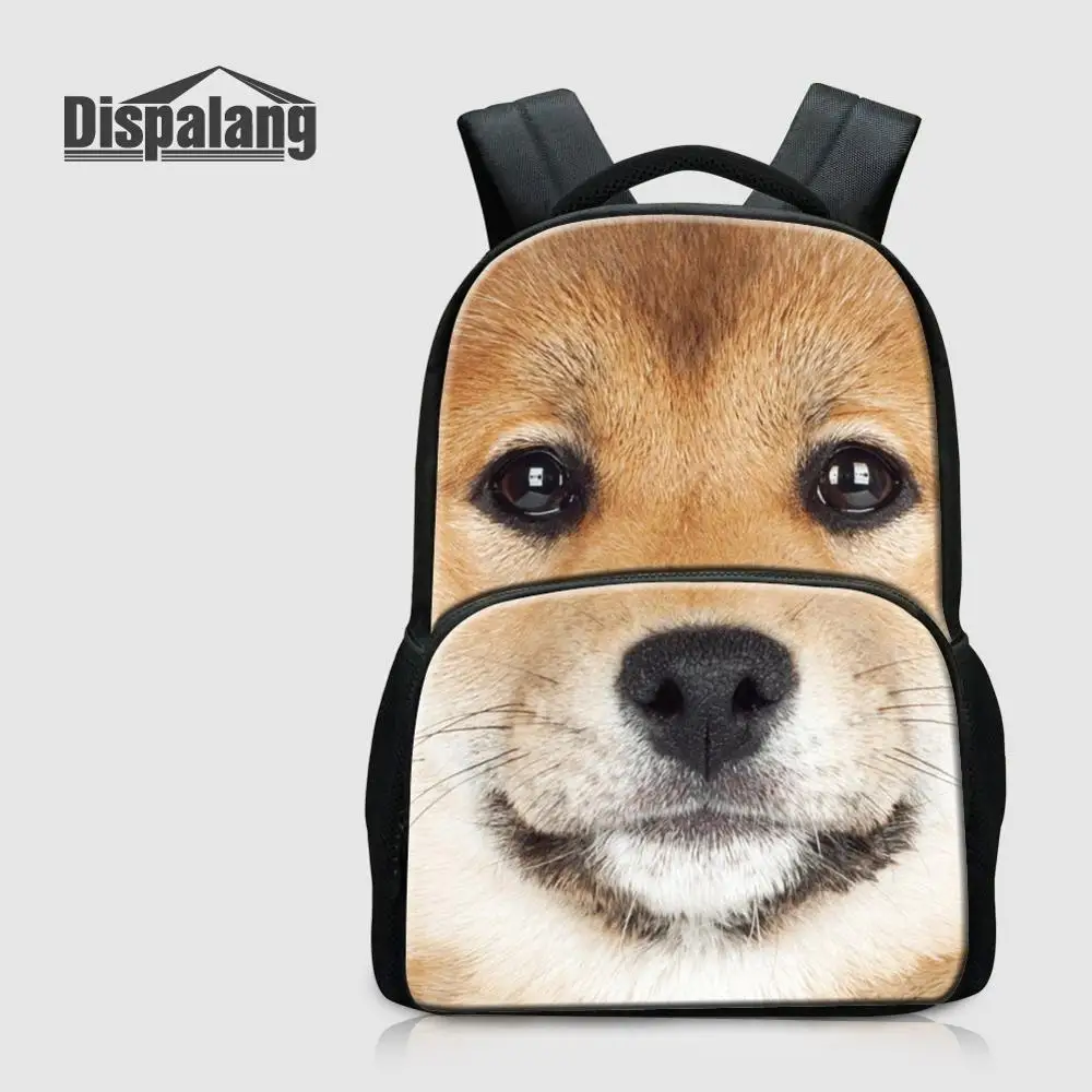 Backpack15 Dispalang женский рюкзак для ноутбука с принтом собаки, парусиновые школьные сумки для девочек-подростков, индивидуальный дизайн, школьный рюкзак 17 дюймов - Цвет: Backpack15