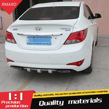 

For Hyundai Verna Bumper Diffuser spoiler 4C ABS Rear front Bumpers Protector For Accent Body kit bumper rear lip rear spoiler