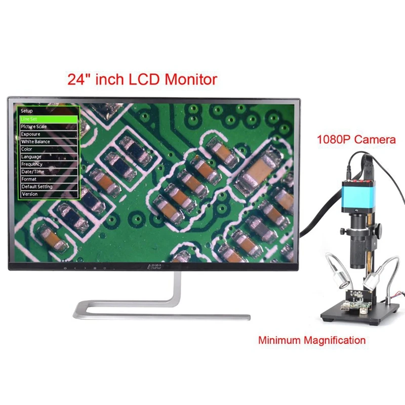 14Mp 1080P Hdmi Usb цифровая промышленная камера с Ccd c-креплением, адаптер для объектива, инспекционный стерео микроскоп, камера для пайки ПБК