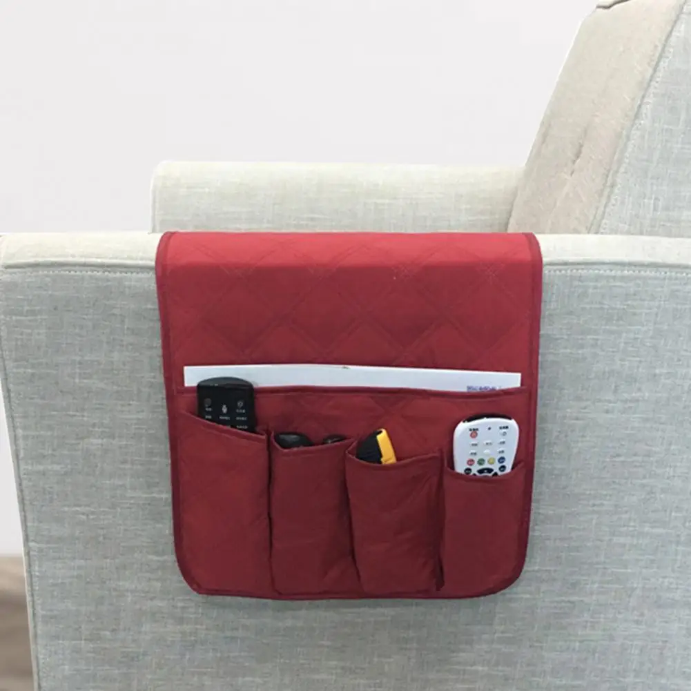 

Waterproof Sofa Armrest Storage Organizer 5 Pockets for Phone Book Magazines
