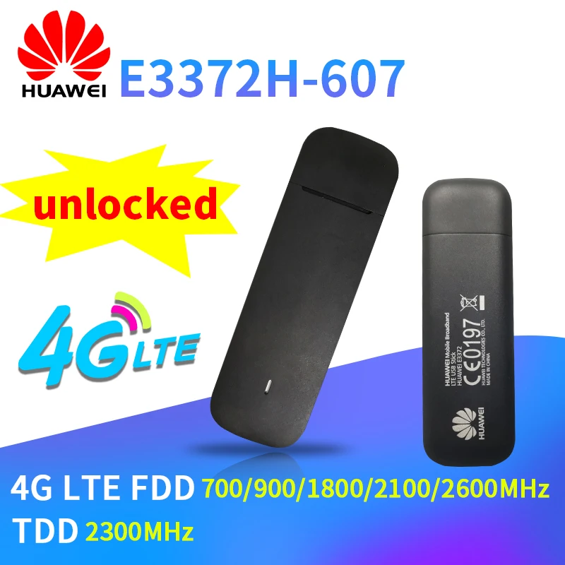 Разблокированный huawei E3372 Hilink E3372h-607 4G LTE 150 Мбит/с USB модем 4G LTE USB Dongle E3372h-607