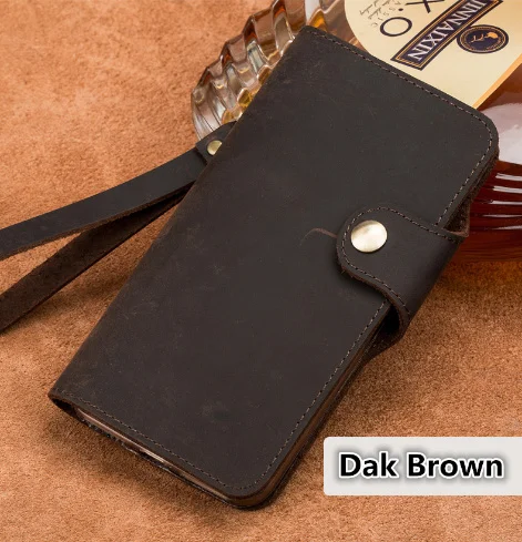 Dark Brown Винтажный чехол-бумажник из натуральной кожи в стиле ретро с откидной крышкой для телефона Xiaomi Redmi Note 8 Pro/Redmi Note 8, чехол-бумажник с отделением для карт - Цвет: Dark Brown