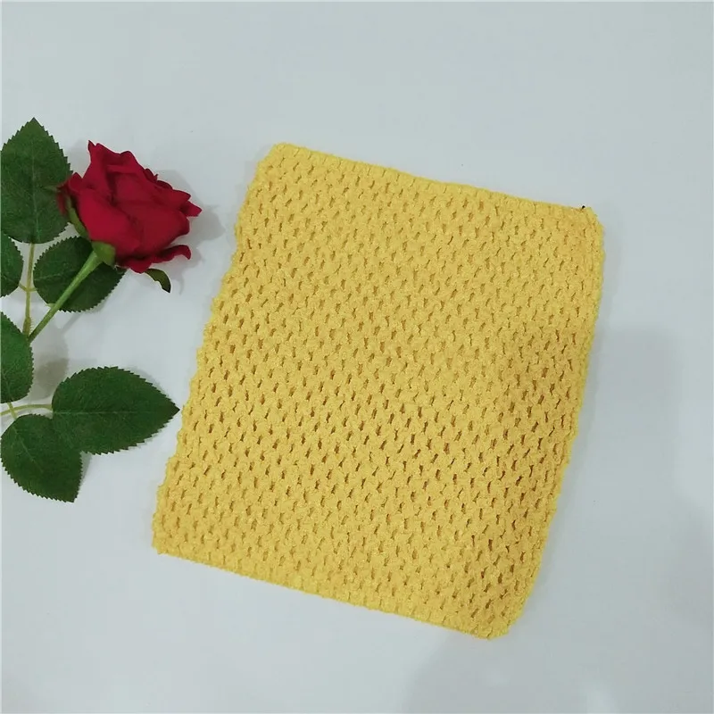 Dark yellow 9/6 дюймов, ручная работа, эластичная детская обернутая грудь, Модная вязаная юбка-пачка для девочек, топы-трубы для самостоятельной сборки, вязаная лента для волос 5zSH939 - Цвет: Dark yellow