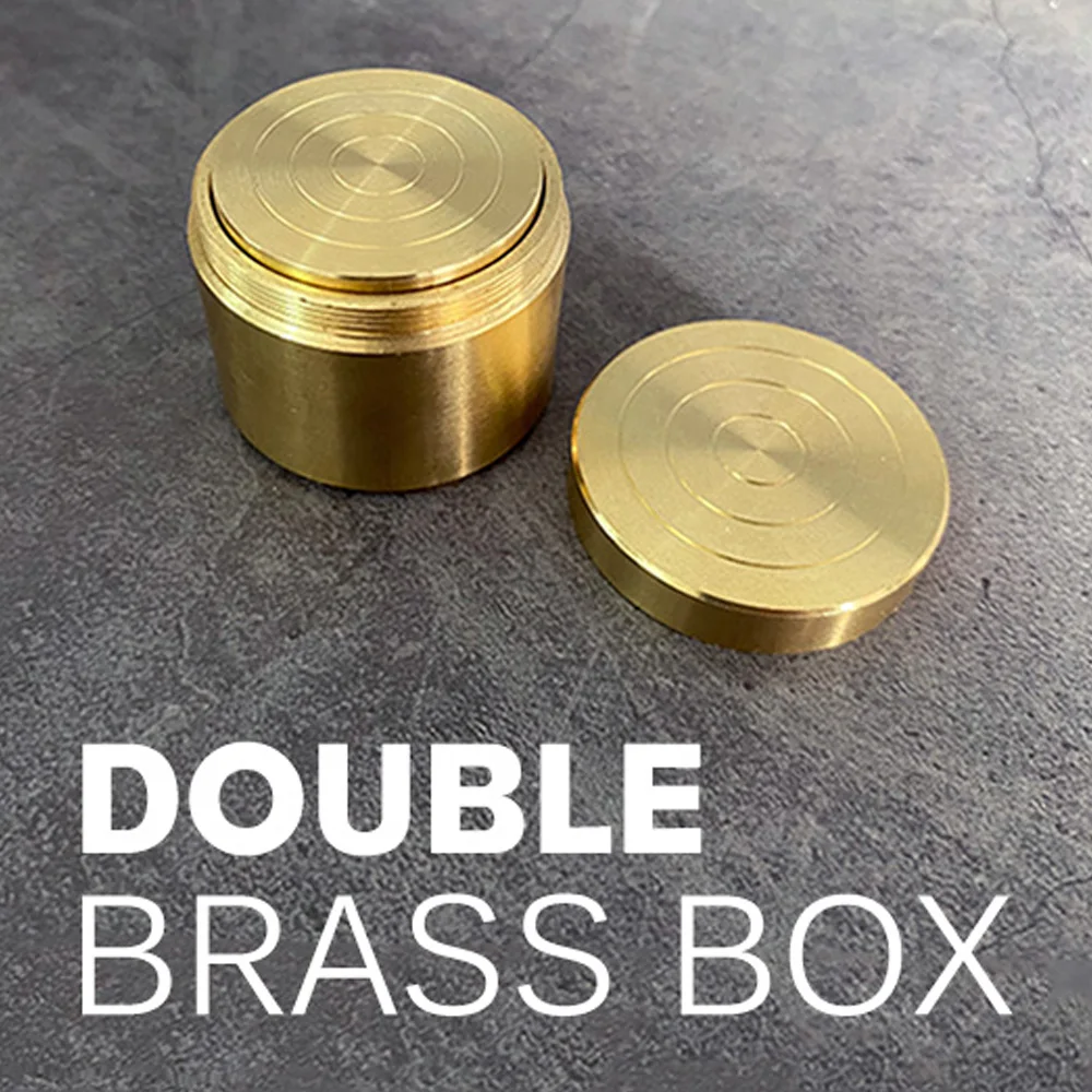 

Double Brass Box Magic Tricks Amazing Coin / Ring Into Metal Box Magia Mystery Box Magie Mentalism Illusion Gimmick Props Magica