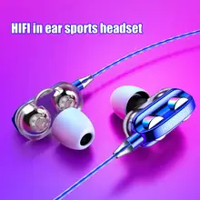 Wired Earphone Headsets Coil Xiaomi Tablet Heavy-Bass Stereo Universal Music Sports In-Ear