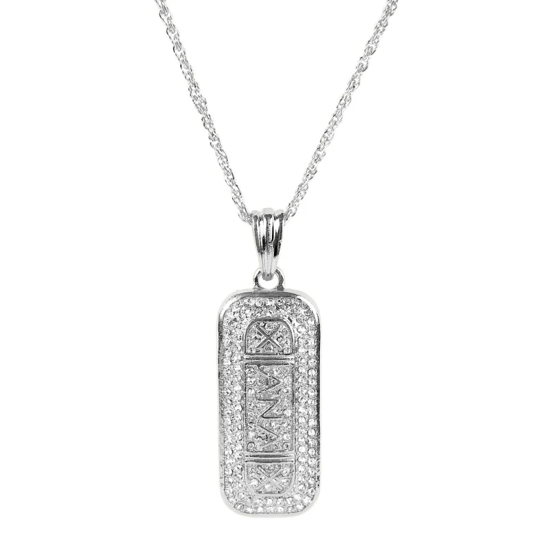 High Quality Trendy Xanax Pill Letter Pendant Necklace Women Men Hip Hop Jewelry Fashion Gold Silver Long Chain Necklaces Gifts - Metal Color: N220-2
