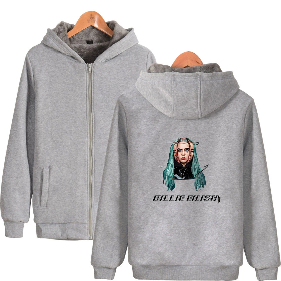 Billie eilish Новая повседневная толстовка с капюшоном на молнии harajuku популярная горячая Распродажа толстовки для мужчин и женщин уличная Толстовка