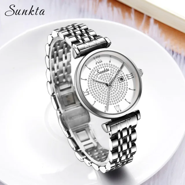 SUNKTA Diamond Women Watches For Women Brand Luxury Reloj Mujer Montre Femme Relojes Para Mujer Relogio