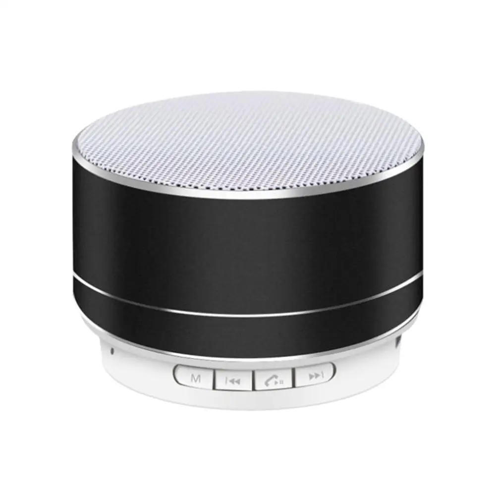 Black Светящийся беспроводной Bluetooth стерео, для мобильного телефона небольшой динамик из алюминиевого сплава Портативный bluetooth-динамик - Цвет: Black
