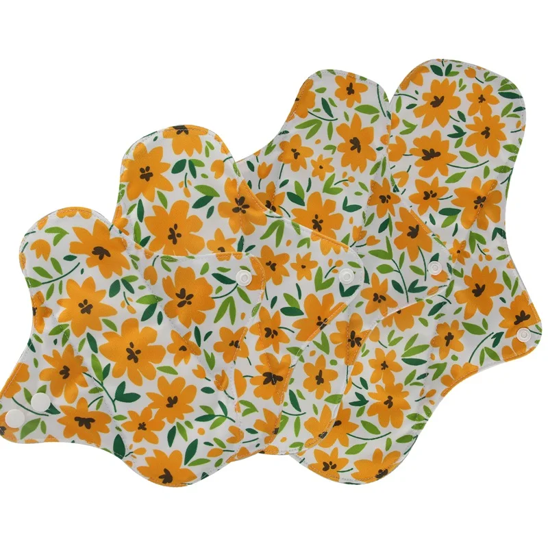 4PCS Women Sanitary Napkin Cloth Reusable Sanitary Pads Heavy Washable Pads Bamboo Towel Mestrual Dropshipping