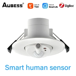Tuya ZigBee Smart PIR Motion Sensor Ceiling-mounted Human Body Motion Detection Sensor Wireless Smart Home Voice Remote Control