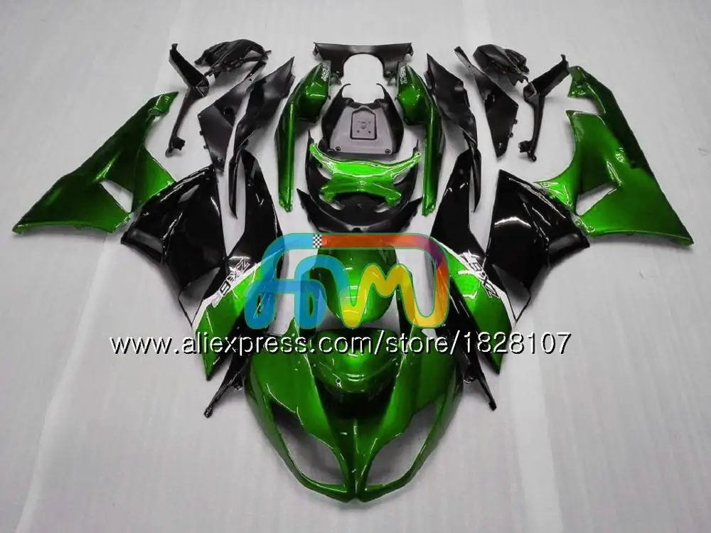 Корпус для KAWASAKI ZX636 ZX600 ZX-6R ZX 6R ZX 636 600CC 9BS. 0 ZX-636 ZX6R 09 10 11 12 2009 2010 2011 2012 обтекатель зеленого, красного, черного цвета - Цвет: No. 13