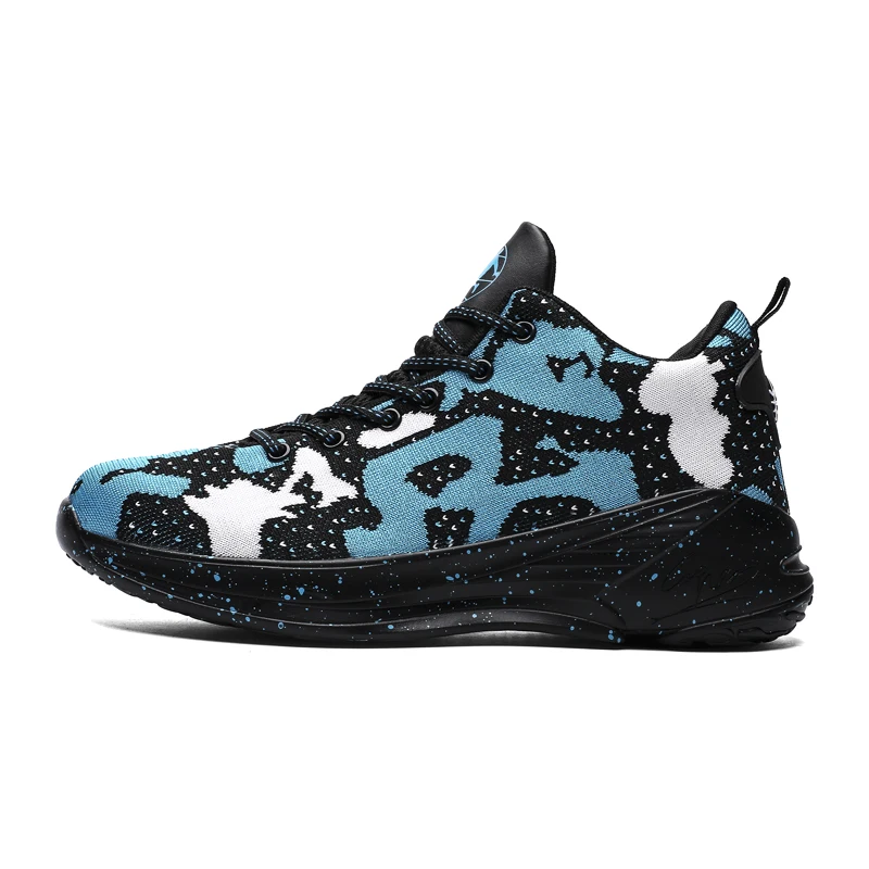 

New flying line high-top basketball shoes, tendon sole cross-border lightweight explosions sneakers