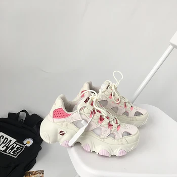 

Pink shoes fashion wild Korean sports shoes women 2020 autumn new student casual running shoes