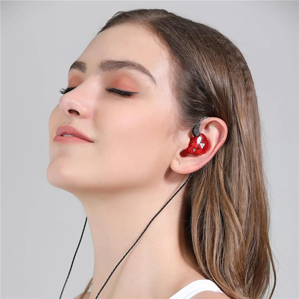 QKZ AK6 медный драйвер HiFi спортивные наушники в ухо наушники для бега с микрофоном гарнитура музыкальные наушники спортивные наушники
