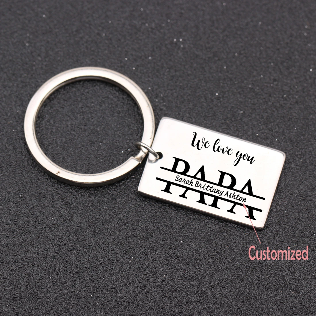 Custom baby necklace new baby pendant Father's Day gift for Dad custom portrait pendant new mom gift personalized key chain key ring fob