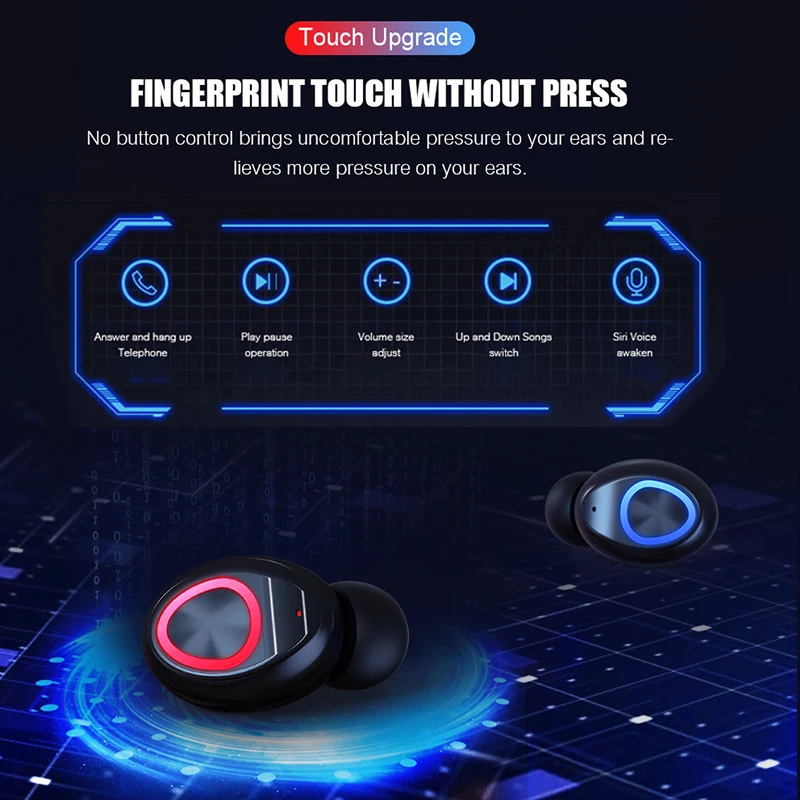 Новые TWS 5,0 Bluetooth наушники 8D стерео беспроводные наушники мини беспроводные наушники с 1500 power Bank держатель телефона