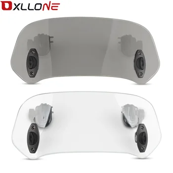 

UNIVERSAL MOTORCYCLE RISEN ADJUSTABLE WIND SCREEN WINDSHIELD SPOILERAIR CLIP ON WINDSCREEN DEFLECTOR FOR HONDA NC750X MT NM4