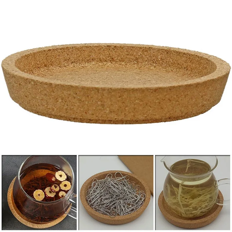 Round Cork Coaster Dish Wooden Slip Slice Heat Insulation Placemat Tea Coasters Cup Mug Drinks Holder Mat Pads Coffee | Дом и сад