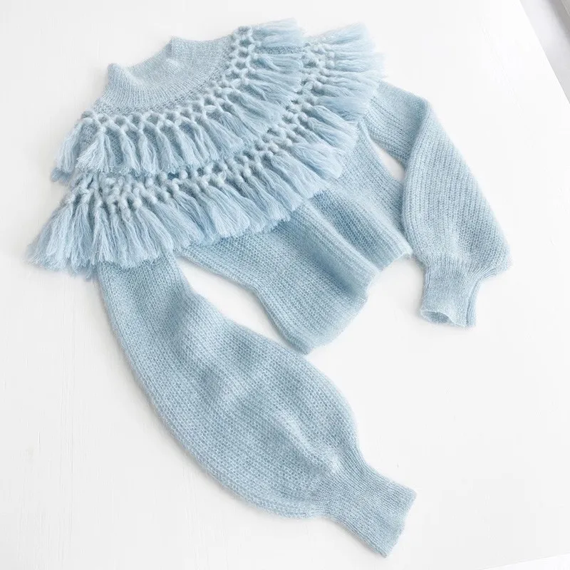 Ladies Sweet Mohair Pullovers 2020 Autumn Fashion