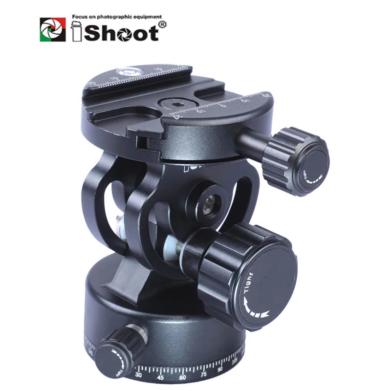 iShoot All-metal 2D 360 Panning Panoramic Panorama Clamp Head Ballhead for Arca Fit Camera Quick Release Plate Tripod Monopod