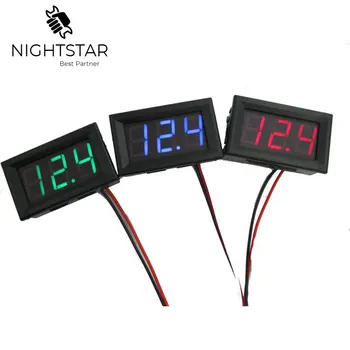 

Nauwkeuriger Mini Digital Voltmeter Ammeter Digital Voltage Test Battery DC 4.5-30V 2 Wires for LED Display Gauge