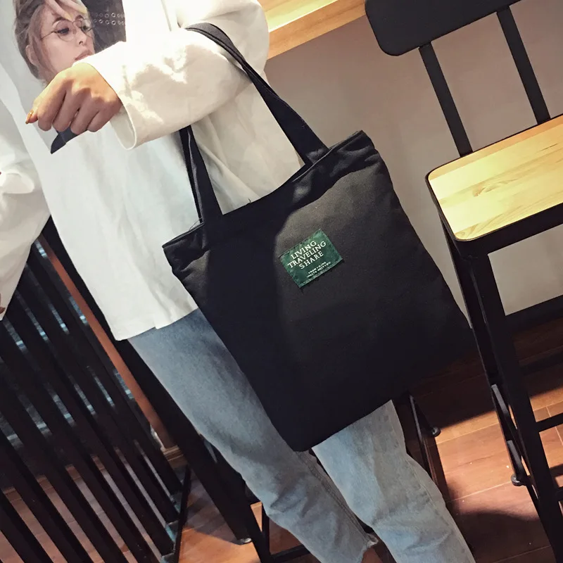 

Canvas Bag Hand Simple Literature And Art Canvas Bag Girl'S One Shoulder Canvas Bag School Bag Customizable Logo