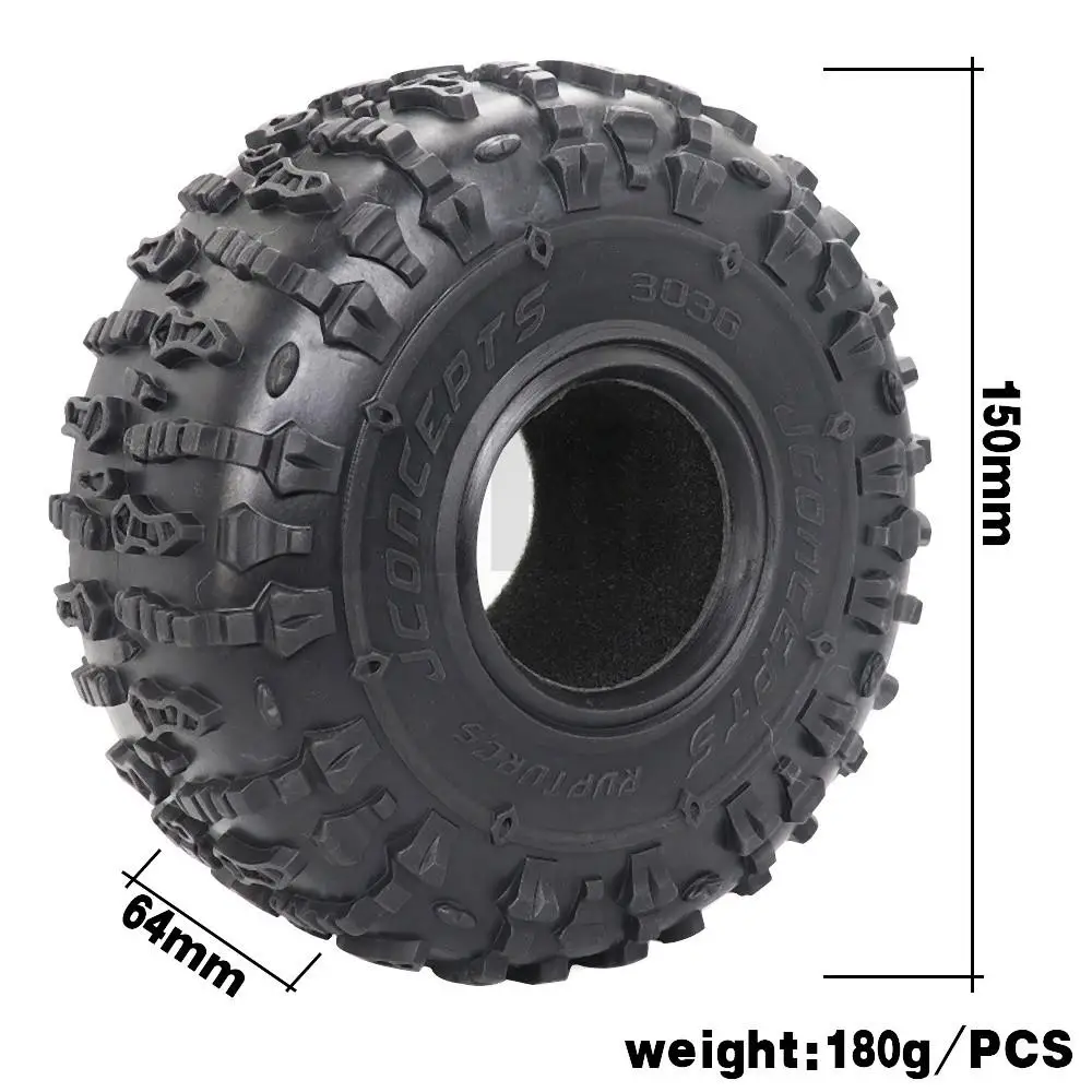 4pcs 2.2 inch JCONCEPTS Rubber Tyre Wheel Tires 150X64MM for 1/10 RC Crawler Wraith RR10 SCX10 Jeep Wrangler WHEEL | Игрушки и хобби
