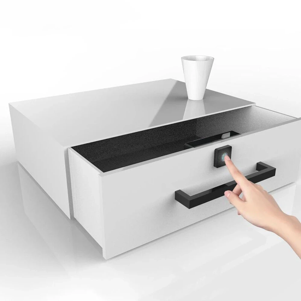 Smart fingerprint drawer lock office file cabinet household storage door electronic free wiring | Обустройство дома