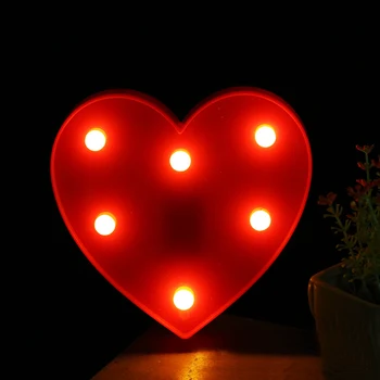 

3D night light LED children's room decoration table lamp creative love heart-shaped light Christmas Valentine's day child's gift