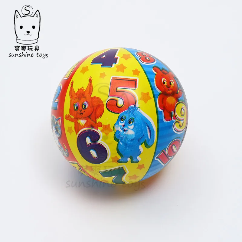 25 см quan yin qiu детский игрушечный мяч для питомца милый мультфильм шаблон ПВХ надувной мяч детский сад