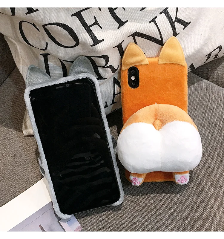 Для iPhone 11 pro Max милые с украшением в виде кошачьих ушек чехол, платье с милой собачкой задняя крышка для iPhone X XS Max XR 6 7 8 плюс с ушами кролика из мультфильма чехол для телефона