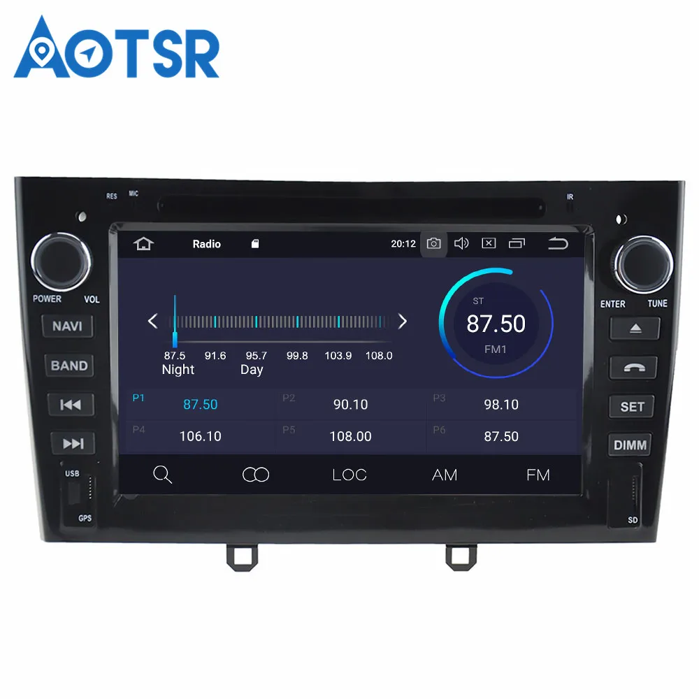 Discount Aotsr Android 9.0 GPS Navigation Car DVD Player For Peugeot 408 308 308SW Car Radio Recorder car radio tape recorder auto stereo 9