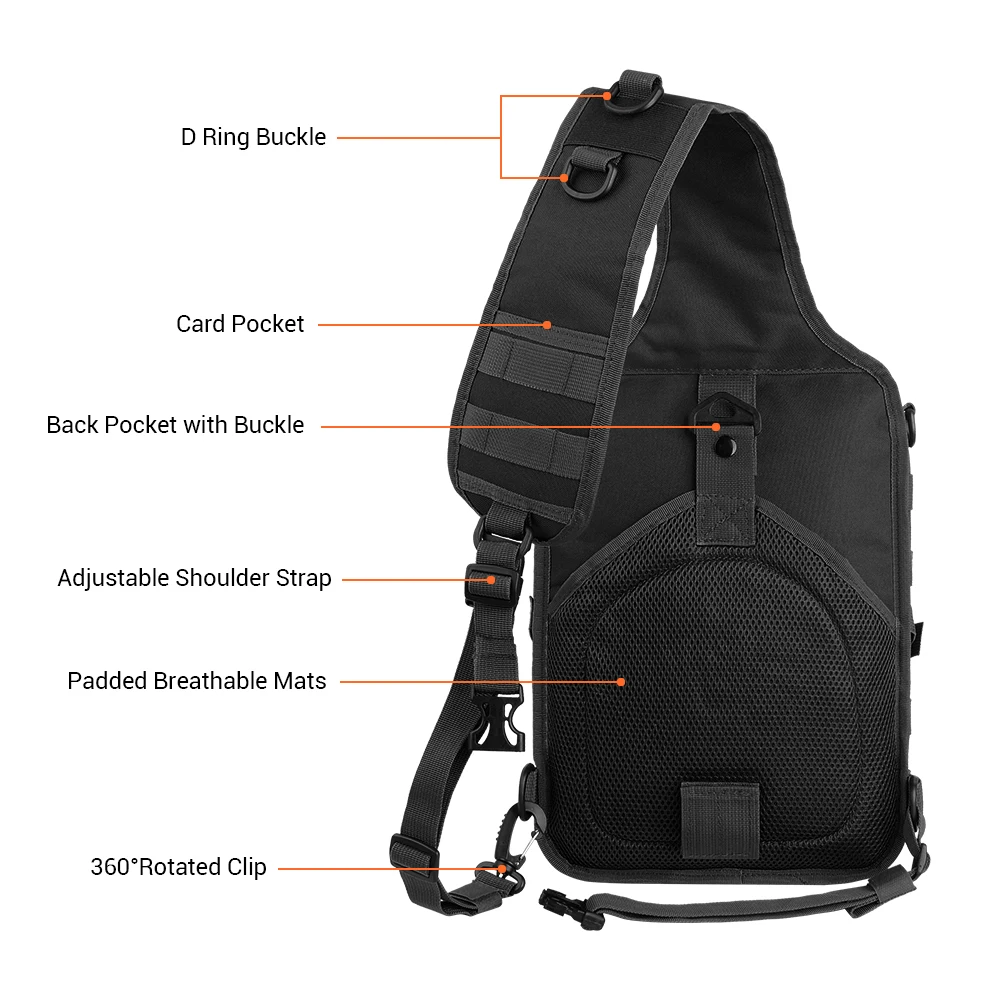  20L Tactical Assault Pack Military Sling Backpack Army Molle Waterproof EDC Rucksack Bag for Outdoo