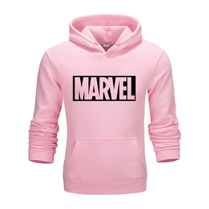 pink hoodies Осенний брендовый мужской спортивный костюм с длинным рукавом, спортивный костюм с надписью MARVEL, модные мужские толстовки с капюшоном+ штаны, комплекты повседневной спортивной одежды - Цвет: pink hoodies