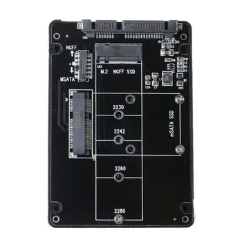 

MSATA/M.2 NGFF to SATA3 Adapter Card Enclosure Box for 2.5\" SSD PC Computer