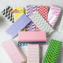 25 шт./лот, новые бумажные соломинки для детей, украшения на день рождения, свадьбу, вечерние, рождественские принадлежности, креативные, смешанные цвета