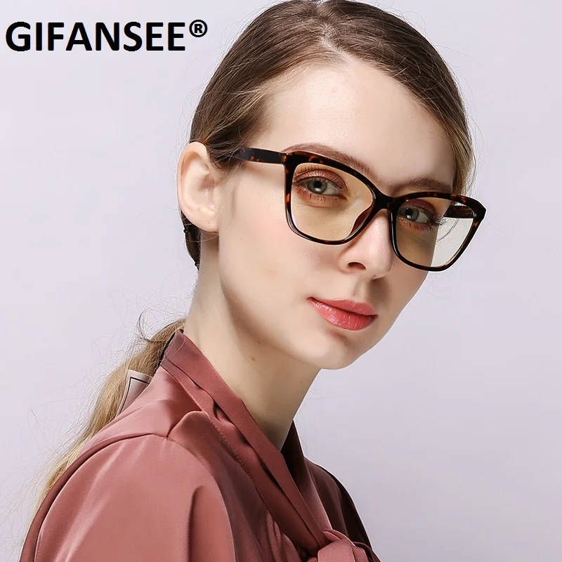 Оправа для очков GIFANSEE с защитой от сисветильник uv400 в стиле кошачий глаз