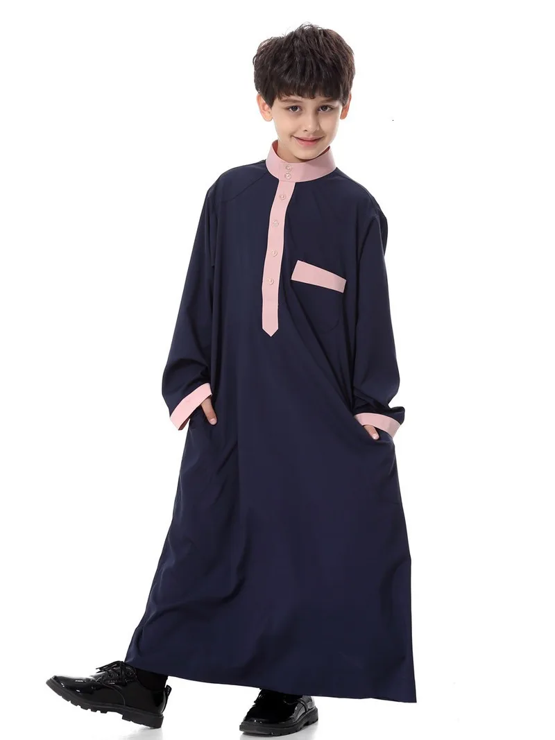 Kids Muslim Dress Jubba Thobe Boy Saudi Arabia Islamic Robe Children Arab Kaftan Pakistan Caftan Musulman Clothing Abaya Outfits |