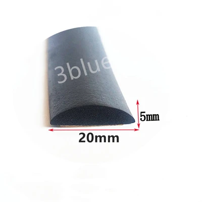 Rodada D Isolamento Bar Strip 3mm - 38mm Grosso Preto