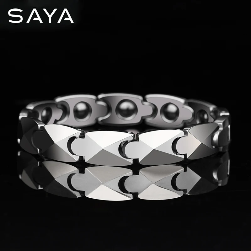 

High Polished Tungsten Men Fashion Bracelets 20.5CM Length Plating with Free Gift Box, Free Shipping, Customized