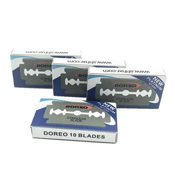 

DOREO 1000pcs Men Shaving Razor Blade Stainless Steel Platinum Extra Double Edge Razor Blade Private Care Safety Shaver